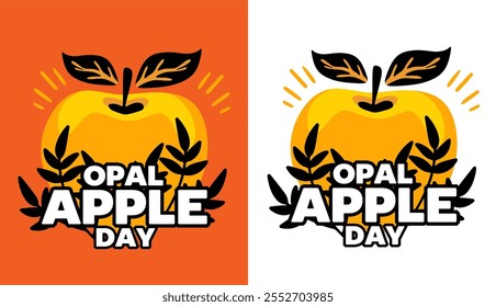 national opal apples day with yellow opal apple