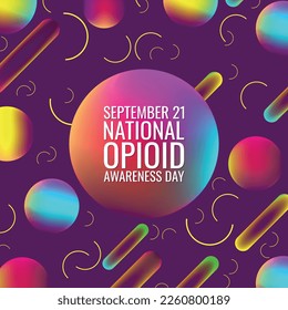 National Opioid Awareness Day. Design suitable for greeting card poster and banner