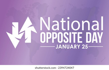 National Opposite Day vector template. Creative Illustration with Playful Reversals and Humorous Contrasts. background, banner, card, poster design.