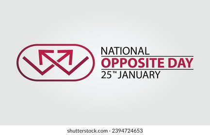 National Opposite Day vector template. Creative Illustration with Playful Reversals and Humorous Contrasts. background, banner, card, poster design.