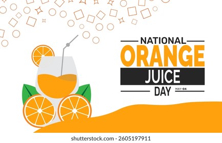  National Orange Juice Day. Holiday concept. perfect for  blue Background Template, placard, Banners, Cards, Posters design template, Classic Social Media Post with text inscription.