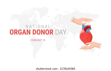 National Organ Donor Day With Human Heart