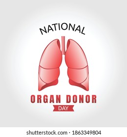 National Organ Donor Day Vector Illustration. Suitable for greeting card poster and banner	
