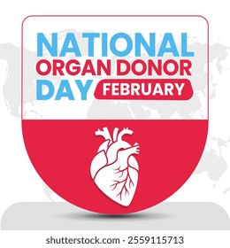 NATIONAL ORGAN DONOR DAY Vector Illustration for post background