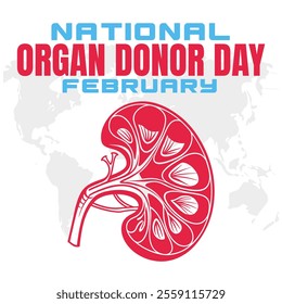 NATIONAL ORGAN DONOR DAY Vector Illustration for post background