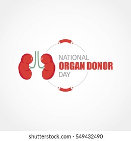 National Organ Donor Day Vector Illustration.