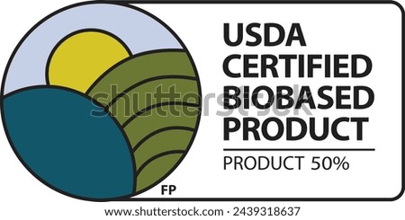 National Organic Program USDA organic seal agricultural food products. USDA organic shield sign.