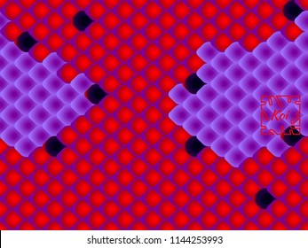 National oriental pattern, multi-colored fish scales of carp Koi. Seamless pattern Koi carp in bright red, blue and black. Vector illustration