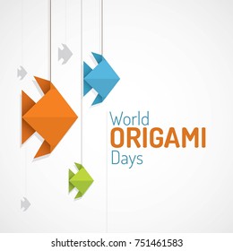 National Origami Day Vector Design