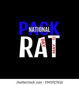 National Pack Rat Day. Geometric design suitable for greeting card poster and banner