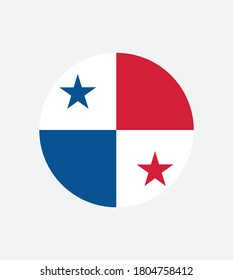 National Panama flag official colors and proportion correctly. National Panama flag  Vector illustration. EPS10. Panama flag vector icon, simple, flat design for web or mobile app.