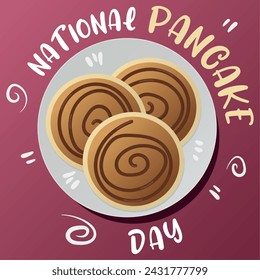 National pancake day background Vector illustration