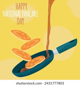 Fondo nacional del día del panqueque Ilustración vectorial
