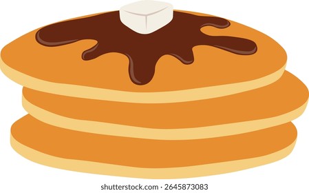 National Pancake Day Celebration. Vector Illustration in Cartoon Style.