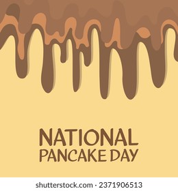  National Pancake Day   . Design suitable for greeting card poster and banner