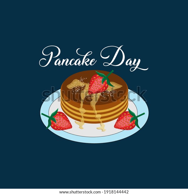 National Pancake Day Vector Pancakes Syrup Stock Vector Royalty Free 1918144442 Shutterstock 