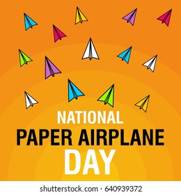 national paper airplane day illustration