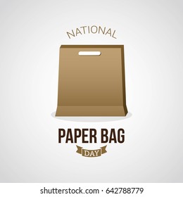 National Paper Bag Day Vector Illustration