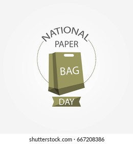 National Paper Bag Day Vector Illustration. Suitable for poster, banner, campaign, and greeting card
