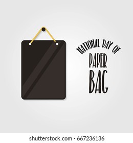 National Paper Bag Day Vector Illustration. Suitable for poster, banner, campaign, and greeting card
