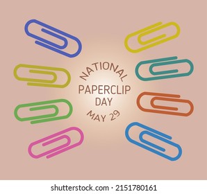 National paper clip day May 29 vector illustration, suitable for web banner or card svg