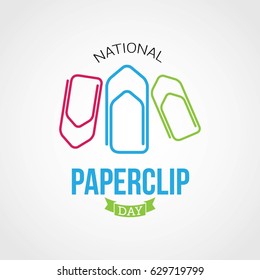 National Paper Clip Day Vector Illustration. svg