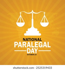 National Paralegal Day. October 23. Holiday concept. Template for background, banner, card, poster with text inscription. Vector illustration