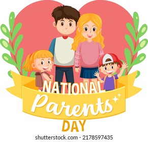 National Parents Day banner design illustration