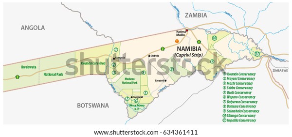 map of the caprivi strip