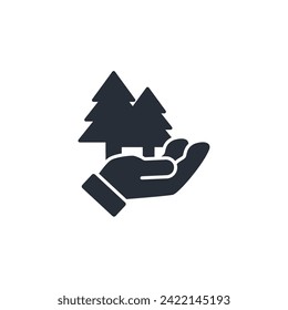 national park icon. vector.Editable stroke.linear style sign for use web design,logo.Symbol illustration.