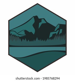 national park logo or symbol, vector