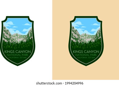 National Park vector emblem. National park illustration