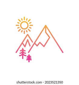 National Park vector gradient icon style illustration. EPS 10 file