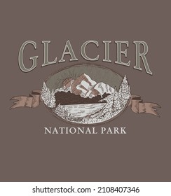 National park.mountain landscape .Sweatshirt graphic design 