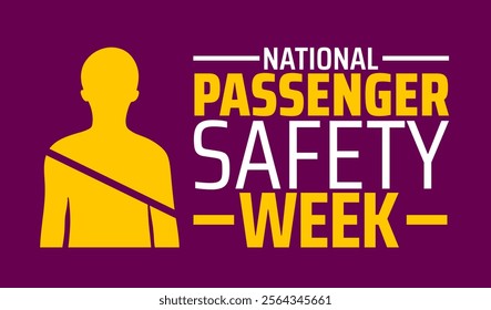 National Passenger Safety Week background banner or poster design template. observed every year in January. Holiday concept. Use to any Template, card, poster, placard, template.