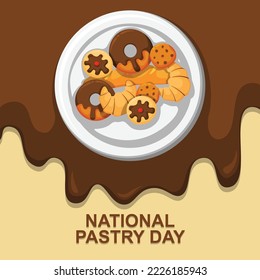 National Pastry Day background. Vector design illustration.