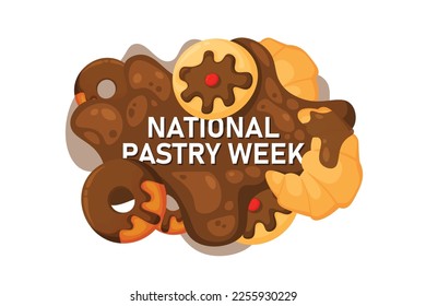 National Pasty Week background. Vector Illustration.