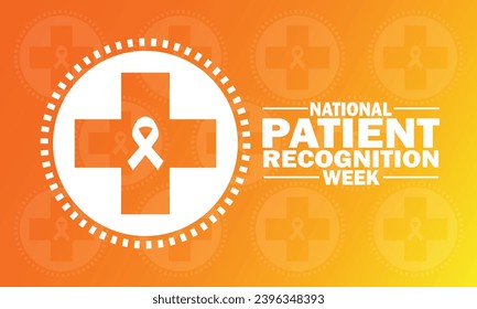 Ilustración vectorial de la semana nacional de reconocimiento de pacientes. Adecuado para tarjetas de felicitación, afiches y banner.