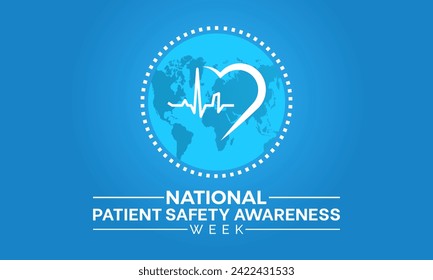National Patient Safety Awareness Week Observed every year of March, Medical Health Awareness Vector banner, flyer, poster and social medial template design.