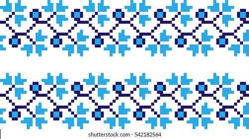 national pattern embroidered flowers, vector EPS10