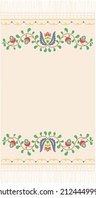 National pattern towel vector illustration