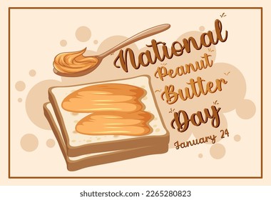 National Peanut Butter banner design illustration