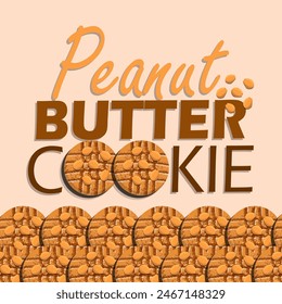 National Peanut Butter Cookie Day event banner.  Bold text with peanut-topped cookies on light brown background to celebrate on June 12th