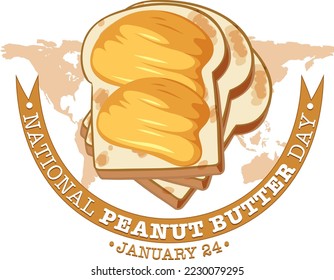 National Peanut Butter Day Banner Design illustration