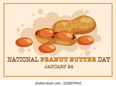 National Peanut Butter Day Banner Design illustration