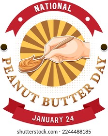 National Peanut Butter Day Banner Design illustration