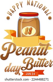 National Peanut Butter Day Banner Design illustration