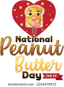 National Peanut Butter Day Banner Design illustration