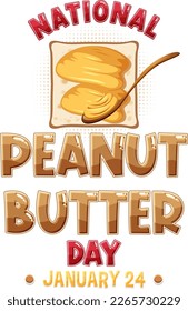 National Peanut Butter Day Banner Design illustration