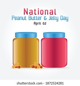 National Peanut Butter and Jelly Day Vector Illustration. Suitable for greeting card poster and banner.